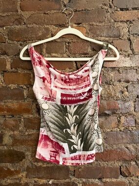 Miaou Pink and Green Lani tank top